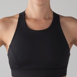 Lululemon Fast & Free Nulux Sports Bra Black Womans Size 4